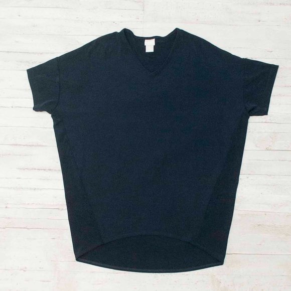 Chico's Travelers Navy Dolman Sleeve Tunic Popover Tunic Top size S - Picture 3 of 7